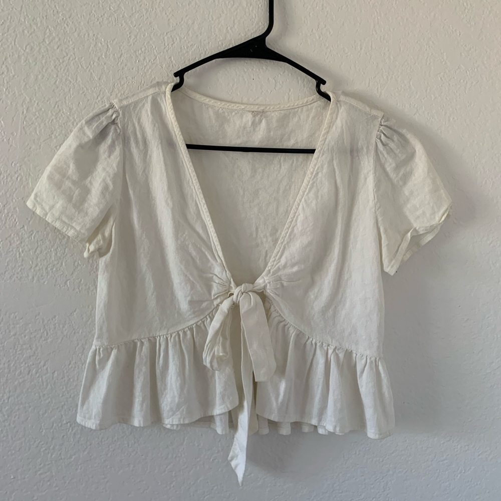 Tie front crop top